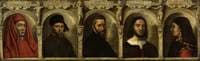 Portrait of Fuve Artists: Giotto, Donatello, Michelangelo, Raphael and Brunelleschi