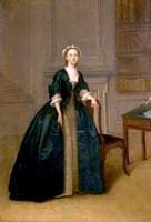 Portrait of a Woman in Dark Blue