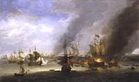 Destruction of the 'Soleil Royal' at the Battle of La Hogue, 23 May 1692