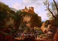 Rocky River with a Ruined Castle