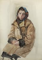 Girl in a coloured shawl