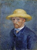 Self-Portrait with Straw Hat