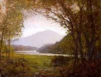 Highland River Scene with Mountain