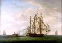 End of the Action between HMS 'Magicienne' and La 'Sibylle', 2 January 1783