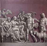 Mercury Delivering a Message to Jupiter and Juno with Neptune in Attendance