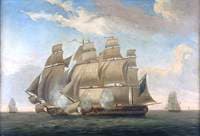 Start of the Action between HMS 'Magicienne' and 'La Sibylle', 2 January 1783