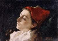 Head of a Woman in A Red Cap