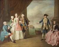 The Hon. Mrs Constantine Phipps Being Led to Greet Her Brother Captain the Hon. Augustus Hervey