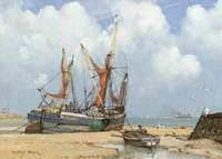 Seascape, Ipswich Barge, 'Barbara Jean'