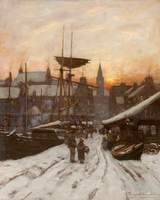 A Winter Sunset, Mid Quay, Greenock, 1888