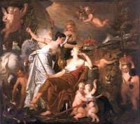 A Late Princess Personifying Peace Crowning the Glory of England Reflected on Europe