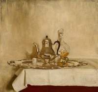 Silver Coffee Pot on a Silver Tray