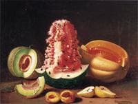Still Life with Melons, Pear and Peach