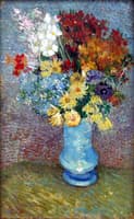Flowers on a Blue Vase