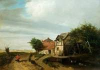Landscape with a Cottage and a Water-Wheel
