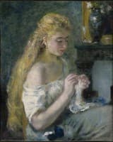 Woman Crocheting