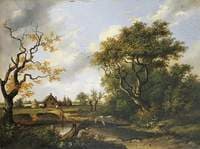 Horse Drinking at a Pond