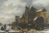Winter Landscape with Skaters