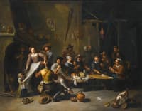 Tavern with Merrymakers and Cardplayers