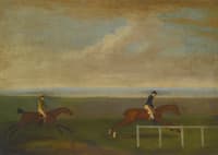 The Race Between Lord Bolingbroke`S Lustre And Jenison Shafto's Alcides At The Beacon Course