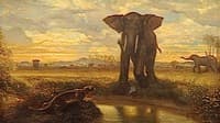 Tiger and Elephant at the Watering Hole