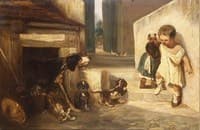 Child Frightened by a Dog