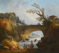 River Landscape with Washerwomen
