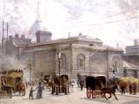 Newgate Prison from the Garden of St Sepulchre's Church, London