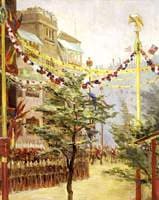 Queen Victoria's Diamond Jubilee, a View of the Processional Route from Borough Road, London