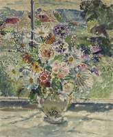 Summer Flowers by a Window