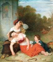 A Peasant Woman Fainting from the Bite of a Serpent