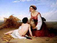 Hagar Offering Water to Her Son, Ishmael, in the Desert