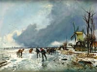 Winter Landscape with Skaters