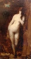 Femme tenant une lyre
