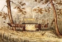 Indian Chief's tomb on the Cowlitz River