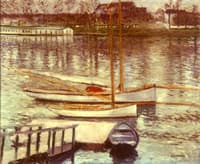 Voiliers au moulliage sur la Seine à Argenteuil
