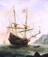 The 'Santa Maria' at Anchor