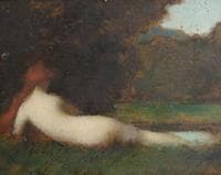 Figure couchée: Rêverie