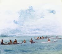 Fishing Party in Canoes, Samoa