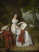 Woman Sketching in a Landscape
