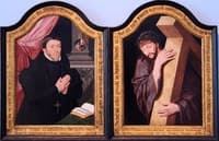 Diptych of Christ Carrying the Cross and Vanitas