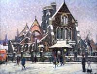 Snow, 1945, St Mary's Church, Swansea