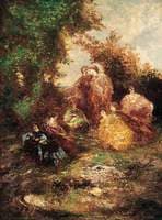 Woodland Scene with Figures
