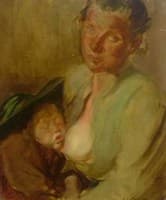Jeanne Mulot Feeding Her Child