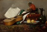 Still Life with a Monkey and a Guitar