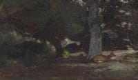 Deer Resting in the Forest of Fontainbleau