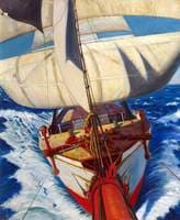 The Barque 'Birkdale', View Aft from the Bowsprit