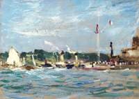 The Royal Yacht Squadron Club House at Regatta Time