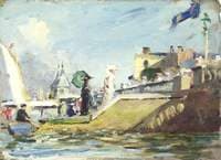 The Royal Yacht Squadron Club House, Cowes, at Regatta Time
