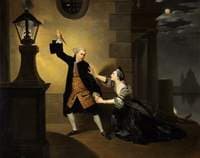 Garrick as Jaffier and Cibber as Belvidera in 'Venice Preserv'd' by Thomas Otway, Drury Lane